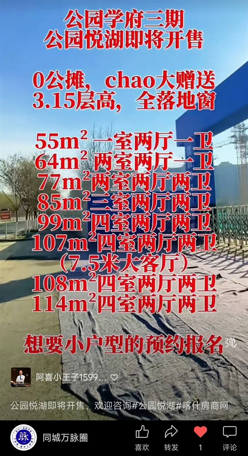 公园悦湖火爆开售……